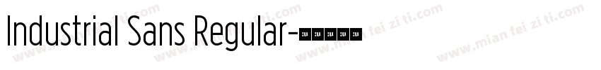 Industrial Sans Regular字体转换